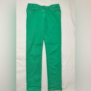 PAIGE Vibrant Green Skinny Jeans (Skyline Ankle Peg)